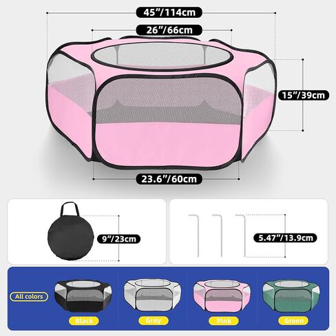 Small Animal Playpen with Mesh Cover & Waterproof Bottom Cat Tent Chicken Brooder Rabbit Guinea Pig Cage Playpen for Small Animals Indoor Outdoor Use in Saudi Arabia