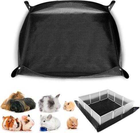 PINVNBY 59"x59" Thickening Waterproof Pet Playpen Mat, Guinea Pig Cage Liner Washable Tarp Bottom Reusable Base for Rabbits, Bunny, Ferrets and Other Small Animals, 1 PCS in Kuwait