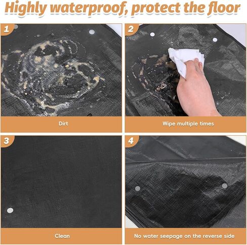 PINVNBY 59"x59" Thickening Waterproof Pet Playpen Mat, Guinea Pig Cage Liner Washable Tarp Bottom Reusable Base for Rabbits, Bunny, Ferrets and Other Small Animals, 1 PCS in Kuwait