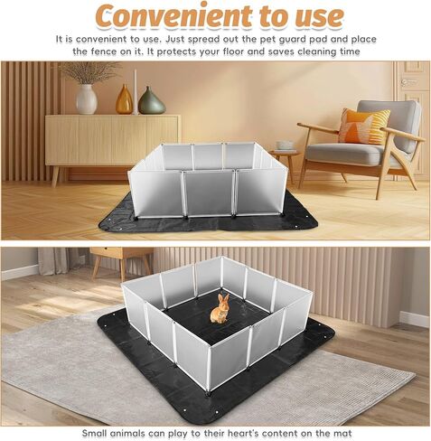 PINVNBY 59"x59" Thickening Waterproof Pet Playpen Mat, Guinea Pig Cage Liner Washable Tarp Bottom Reusable Base for Rabbits, Bunny, Ferrets and Other Small Animals, 1 PCS in Kuwait
