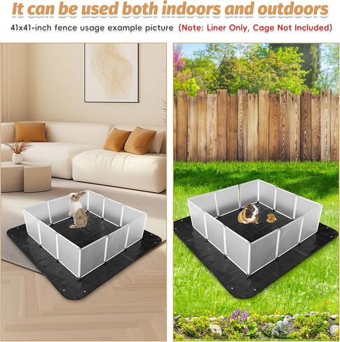PINVNBY 59"x59" Thickening Waterproof Pet Playpen Mat, Guinea Pig Cage Liner Washable Tarp Bottom Reusable Base for Rabbits, Bunny, Ferrets and Other Small Animals, 1 PCS in Kuwait