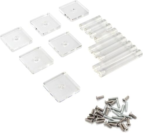 3 Sets Clear Acrylic Combat Risers for Flying Miniatures with 2" Base, Adjustable Height Multi-Tiered 3D Single Flyer Riser Flying Miniatures Combat Riser for Tabletop and Board Display in Saudi Arabia