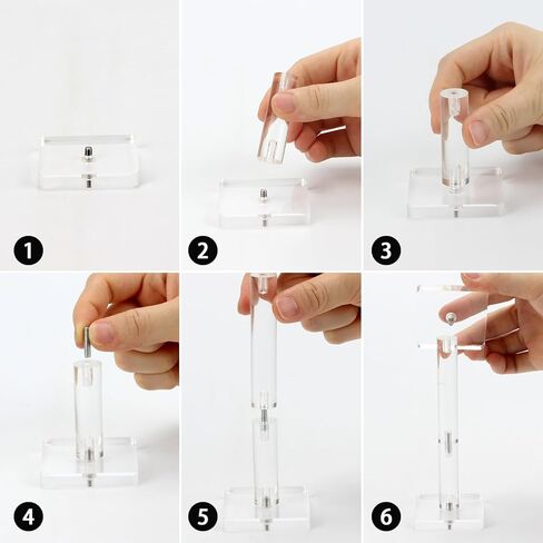 3 Sets Clear Acrylic Combat Risers for Flying Miniatures with 2" Base, Adjustable Height Multi-Tiered 3D Single Flyer Riser Flying Miniatures Combat Riser for Tabletop and Board Display in Saudi Arabia