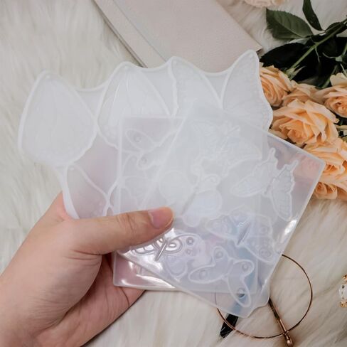 3PCS Butterfly Epoxy Resin Molds Butterfly Shape Silicone Mold for DIY Earrings Necklace Pendant Brooch Keychain Jewelry Crafts Making in Saudi Arabia