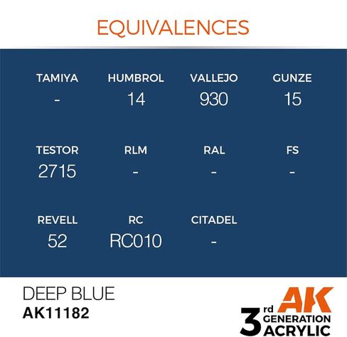 AK Interactive 3rd Gen Acrylic Intense Deep Blue 17ml in Saudi Arabia