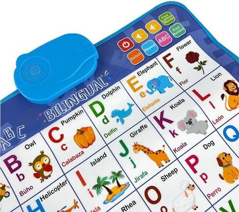 Bilingual Spanish-English Interactive Learning Poster, Talking ABC Alphabet Numbers Educational Toy in Saudi Arabia