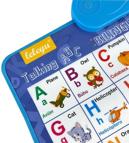 Bilingual Spanish-English Interactive Learning Poster, Talking ABC Alphabet Numbers Educational Toy in Saudi Arabia