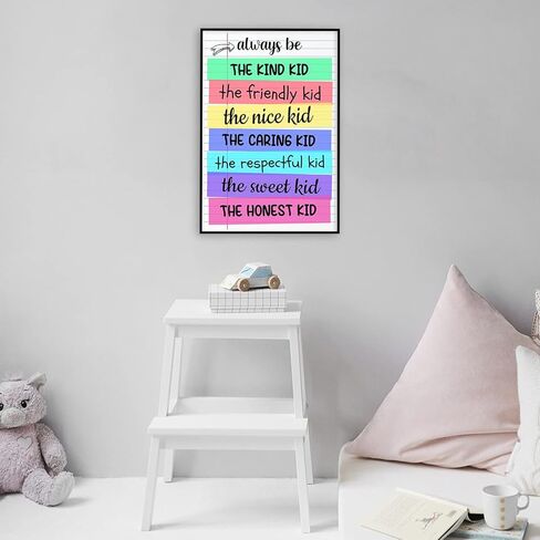 Always Be The Kind Kid - Kindness Poster - Wall Art - For Classroom, School - 12 x 18 - Made in USA - CPS042, 12 x 18 Inch in Saudi Arabia