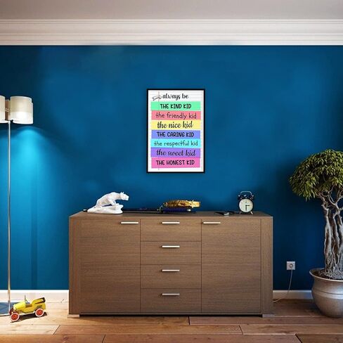 Always Be The Kind Kid - Kindness Poster - Wall Art - For Classroom, School - 12 x 18 - Made in USA - CPS042, 12 x 18 Inch in Saudi Arabia