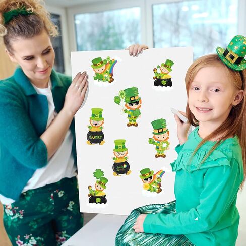 Fancy Land Make A St. Patrick's Day Stickers Make Your Own Leprechauns for Kids Party Crafts Games Activities 24 Pack in Saudi Arabia