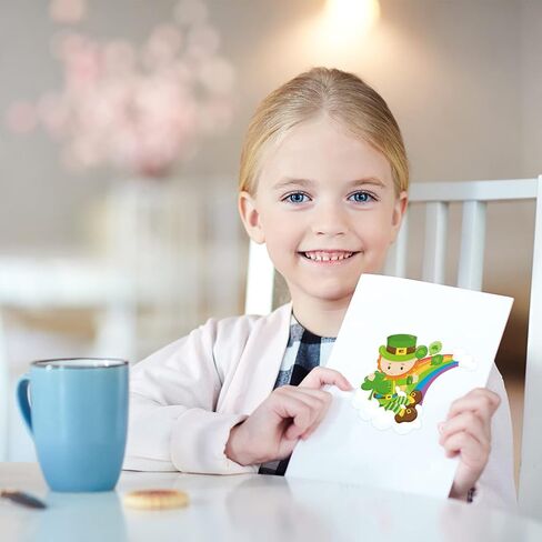 Fancy Land Make A St. Patrick's Day Stickers Make Your Own Leprechauns for Kids Party Crafts Games Activities 24 Pack in Saudi Arabia