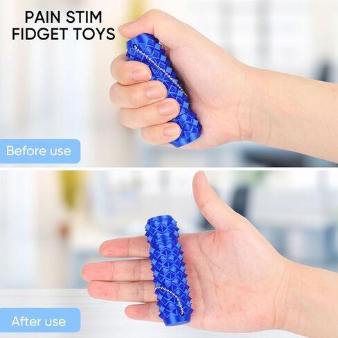 Little Ouchies Pain Fidget، تدوير الألم Stim Fidget إلى ألعاب تخفيف التوتر للبالغين، سلسلة مفاتيح مطبوعة ثلاثية الأبعاد Spiky Grippie Stim لتخفيف القلق للبالغين قطعتين in Kuwait