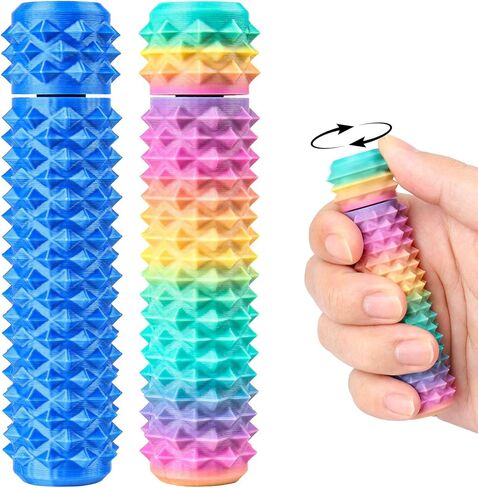 Little Ouchies Pain Fidget، تدوير الألم Stim Fidget إلى ألعاب تخفيف التوتر للبالغين، سلسلة مفاتيح مطبوعة ثلاثية الأبعاد Spiky Grippie Stim لتخفيف القلق للبالغين قطعتين in Kuwait