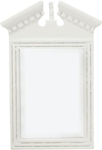 Mini House Mirror Model White Dollhouse Mirror Adornment 1/12 Scale Miniature Furniture Decorative Accessory for Creative Play and Home Decor in Saudi Arabia