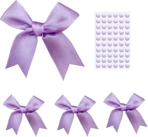 Elegant Gift Wrap Bows, 50PCS 3.3 Inch Mini Satin Ribbon Bows for Crafts Treat Bags Cake Baking Christmas Party Decors Wedding Birthday Baby Shower Valentines (Golden) in Saudi Arabia