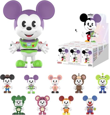POP MART Disney Mickey Remixed: Mickey Meets Pixar Series Bind Box Figures, Collectible Toys Home Decorations, Holiday Birthday Gifts for Girls and Boys, Single Box in Saudi Arabia