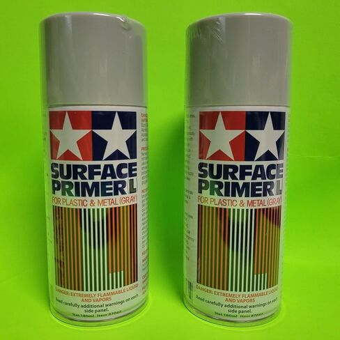 2 PACK COMPATIBLE WITH Tamiya 87042 Surface Primer L Gray Spray Paint CAN 180ml LIGHT GRAY INCLUDES CHICAGOLANDRC COUPON in Saudi Arabia