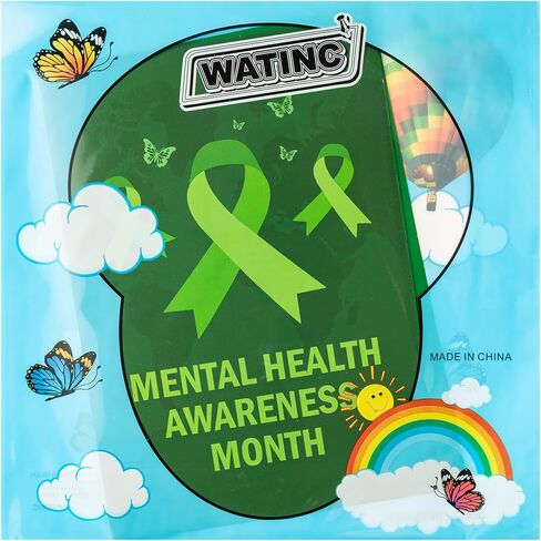 WATINC Mental Health Awareness Posters - 6PCS Green Mental Health Bulletin Board Decorations for Classroom, Educational Psychological Therapy Counseling Wall Decor for Office Charity Supplies in Saudi Arabia