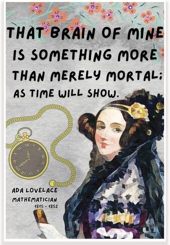 Ada Lovelace Quote Famous Mathematician Classroom Poster - Math Class Poster - 12 x 18 Inch - Classroom Decor - Classroom Must Haves - Back To School Decor - CPS0649 in Saudi Arabia