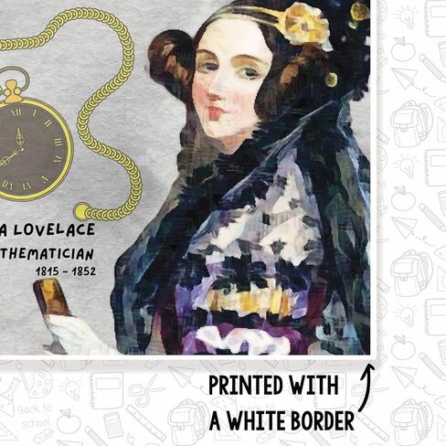 Ada Lovelace Quote Famous Mathematician Classroom Poster - Math Class Poster - 12 x 18 Inch - Classroom Decor - Classroom Must Haves - Back To School Decor - CPS0649 in Saudi Arabia