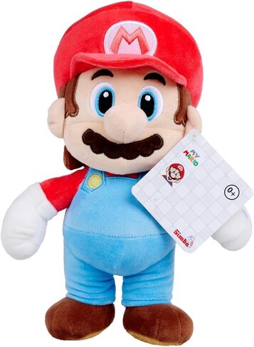 Simba My Mario Baby Plush Toy for Infants – Soft 10-Inch Mario Cuddly Toy for Babies & Toddlers, Fully Embroidered in Saudi Arabia