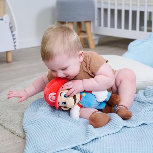 Simba My Mario Baby Plush Toy for Infants – Soft 10-Inch Mario Cuddly Toy for Babies & Toddlers, Fully Embroidered in Saudi Arabia