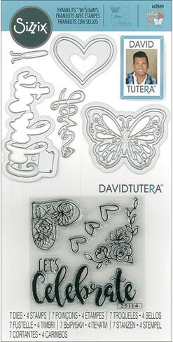 قالب/ختم Sizzix DTutera Framelits لنحتفل بـ DT FramelitsDie/StampCelebrate in Kuwait