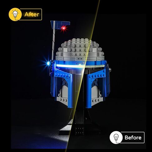 YEABRICKS LED Light for Lego-75408 Star Wars Jango Fett Helmet Building Blocks Model (Building Set NOT Included) in Saudi Arabia