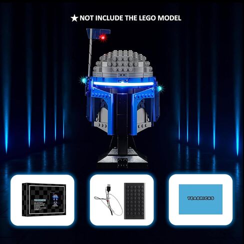 YEABRICKS LED Light for Lego-75408 Star Wars Jango Fett Helmet Building Blocks Model (Building Set NOT Included) in Saudi Arabia