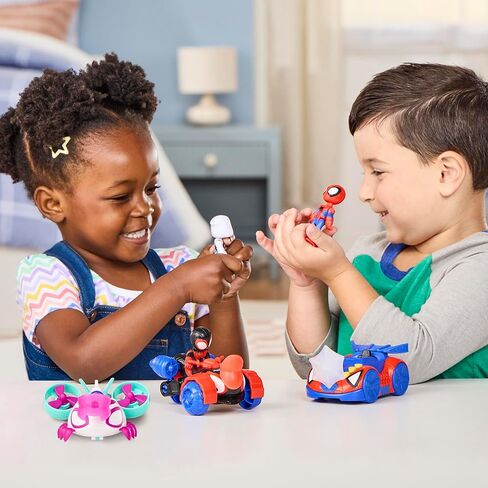Marvel Spidey and his Amazing Friends Action Figure and Toy Vehicle 3 Pack, 3 Poseable 3-Inch Figures, 3 Vehicles, 3 Accessories, Super Hero Toys, 3+ in Saudi Arabia