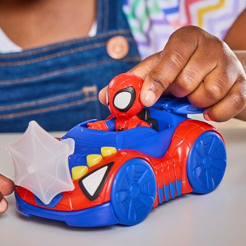 Marvel Spidey and his Amazing Friends Action Figure and Toy Vehicle 3 Pack, 3 Poseable 3-Inch Figures, 3 Vehicles, 3 Accessories, Super Hero Toys, 3+ in Saudi Arabia