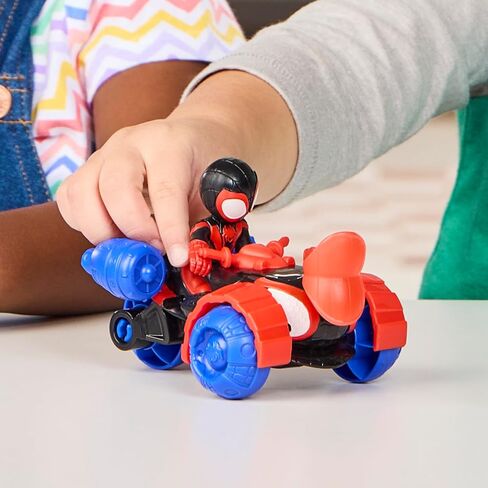 Marvel Spidey and his Amazing Friends Action Figure and Toy Vehicle 3 Pack, 3 Poseable 3-Inch Figures, 3 Vehicles, 3 Accessories, Super Hero Toys, 3+ in Saudi Arabia