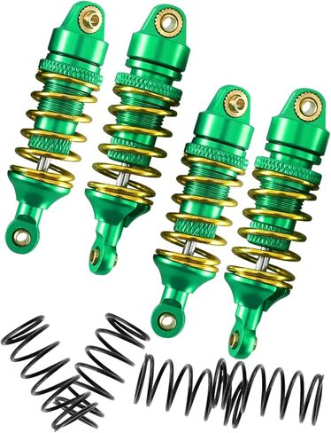 جزء ممتص الصدمات RC لـ 1/16 E-Revo/Mini Summit/Mini Slash، صدمات أمامية وخلفية من الألومنيوم، 4 قطع، أخضر in Saudi Arabia