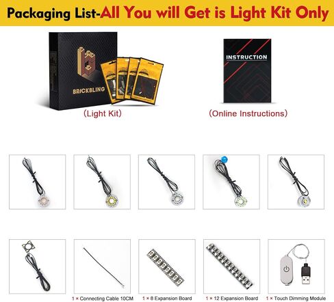 BrickBling Light Compatible with Lego Tulip Bouquet, LED Lighting Compatible with Lego 11501, Light up Your Botanical Collection (Not Come with Flower Model) in Saudi Arabia