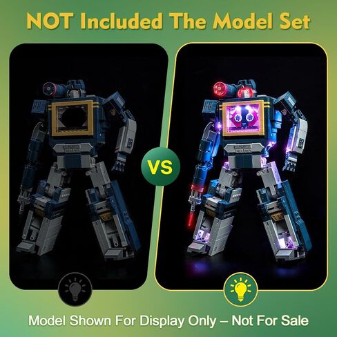 Light kit Compatible with Lego 10358 Transformers: Soundwave - No Model Only Light, LED Lighting Accessories Compatible with Lego Transformers: Sonic 10358 (Customized RC Version) in Saudi Arabia