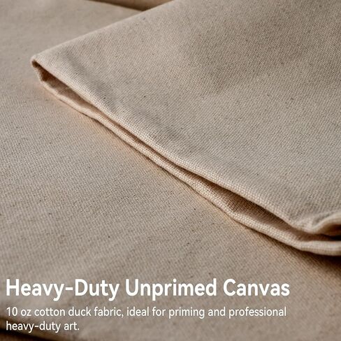 PHOENIX Unprimed Canvas Fabric by The Yard - 72" Wide x 2 Yard Long 10 oz Heavy Duty Cotton Duck Cloth for Oil & Acrylic Painting, DIY Stretching and Professional Art Projects in Saudi Arabia