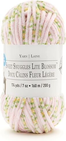 Loops & Threads Rose Blossom Sweet Snuggles Lite Yarn – Super Bulky Weight Yarn for Knitting, Crochet, Weaving, Arts & Crafts, 12 Pack in Kuwait