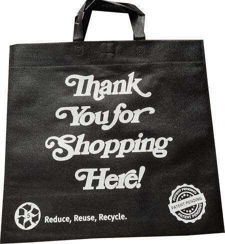 Redi Bag Black Reusable Thank You Bag (100 Count) in Saudi Arabia
