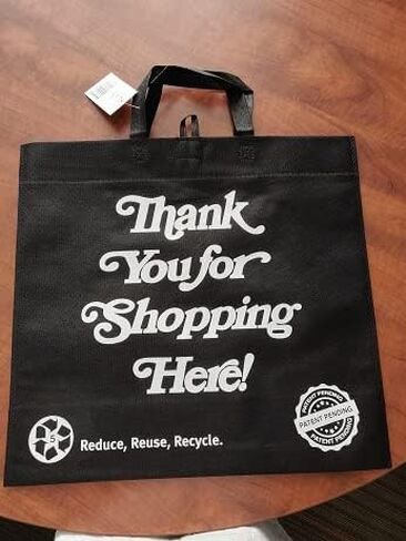 Redi Bag Black Reusable Thank You Bag (100 Count) in Saudi Arabia