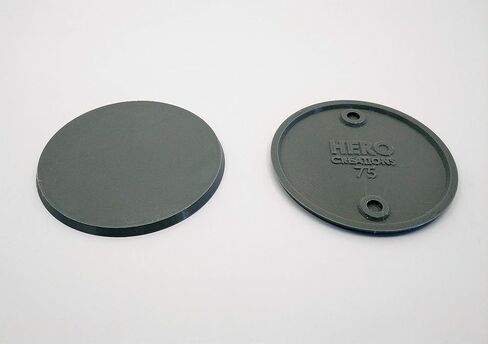 Miniature 4 lot Plastic Gray Bases 75 mm - 3 inch - Circular, Very- Large Figurine Size, for Roleplaying Game - Tabletop - Wargames Tables in Saudi Arabia
