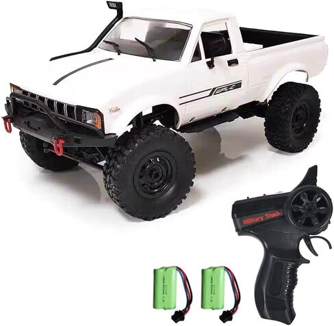 GoolRC RC Truck, WPL C24 RC Crawler 1/16 Scale Remote Control Car, 4WD All Terrain Off Road Pickup Truck, 2.4GHz RC Climbing Car with LED Light, 2 Batteries for Adults (Red) in Saudi Arabia