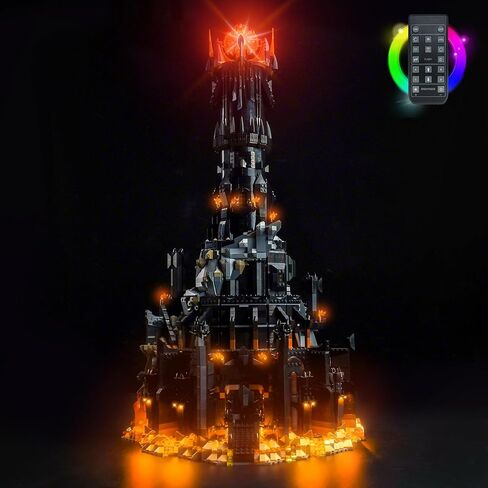 Customized RC Light Kit Compatible with Lego Barad Dur 10333, Decor Lighting Compatible with Lego 10333 Barad Dur Eye of Sauron Dark Tower Castle - ONLY Lights, NO Model in Saudi Arabia