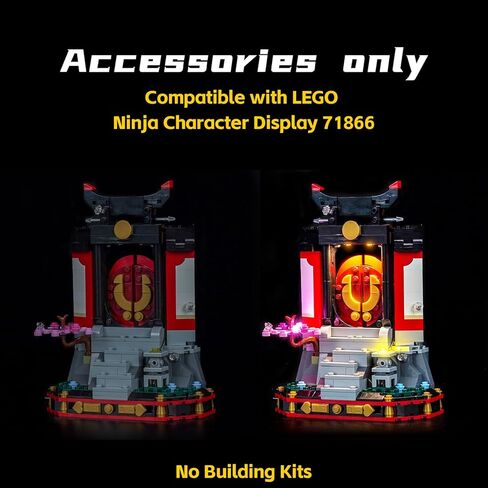 مجموعة إضاءة LED BrickBling متوافقة مع عرض شخصية Lego NINJAGO Ninja للذكرى السنوية الخامسة عشرة 71866-بدون نموذج، أضواء فقط in Saudi Arabia
