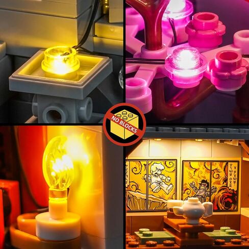 مجموعة إضاءة LED BrickBling متوافقة مع عرض شخصية Lego NINJAGO Ninja للذكرى السنوية الخامسة عشرة 71866-بدون نموذج، أضواء فقط in Saudi Arabia