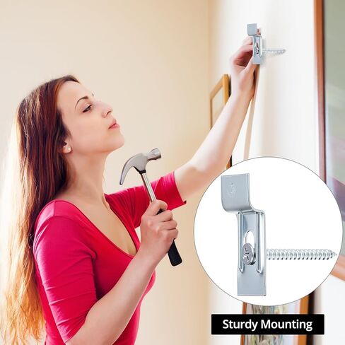 QWORK Frame Lock Security Hanging Kit with T-Head Screws - 25 Pack, Theft Protection for Art Displays in Galleries, Museums in Saudi Arabia