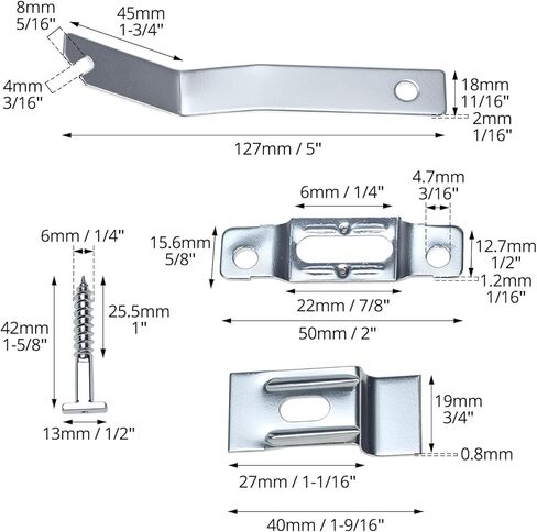 QWORK Frame Lock Security Hanging Kit with T-Head Screws - 25 Pack, Theft Protection for Art Displays in Galleries, Museums in Saudi Arabia