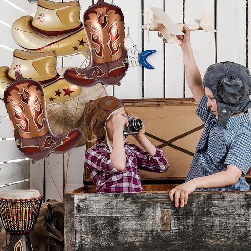 8 Pcs Western Balloons, Cowboy Party Decorations Rodeo Western Party Decorations Boot Cowboy Balloons Decor Cowgirl Boot Balloon Cowboy Hat for Western Themed Birthday Bachelorette Babyshower Party in Saudi Arabia