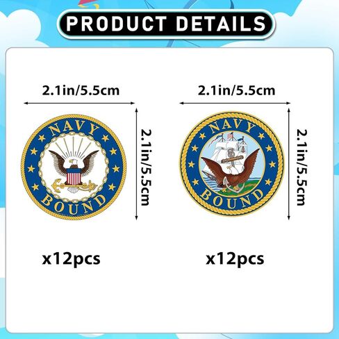 24 Pcs Army Cupcake Toppers - Navy Party Decorations Army Cake Decorations Navy Bound Cupcake Toppers in Saudi Arabia