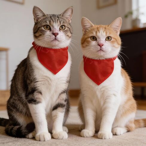 2 Pcs Red Dog Bandanas Blank Triangle Personalized Dog Bandana Plain Dogs Scarf for Medium Dogs Party Fun Idea in Kuwait