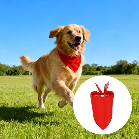 2 Pcs Red Dog Bandanas Blank Triangle Personalized Dog Bandana Plain Dogs Scarf for Medium Dogs Party Fun Idea in Kuwait